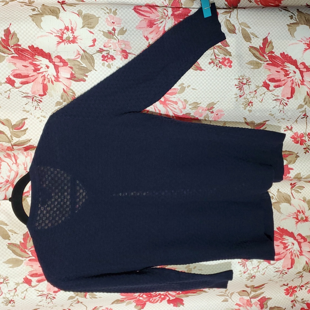 Merona Deep Blue Knit Cardigan Medium - Picture 7 of 7